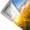 Led Wandbild Leuchtend Gelbe Sonnenblumen Am Abend Quadrat Materialvorschau