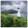 Led Wandbild Leuchtturm Auf Insel Quadrat Produktvorschau Frontal