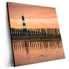 Led Wandbild Leuchtturm Bei Sonnenuntergang Quadrat Produktvorschau Seitlich
