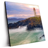 Led Wandbild Leuchtturm Bei Stuermischer See Quadrat Produktvorschau Seitlich