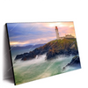 Led Wandbild Leuchtturm Bei Stuermischer See Querformat Produktvorschau Seitlich