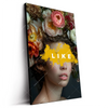 Led Wandbild Like Florales Portraet Hochformat Produktvorschau Seitlich