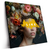 Led Wandbild Like Florales Portraet Quadrat Produktvorschau Seitlich