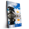 Led Wandbild Lilie Zensteine Hochformat Produktvorschau Seitlich