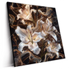 Led Wandbild Lilien In Goldenem Rauch Quadrat Produktvorschau Seitlich