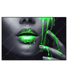 Led Wandbild Lippen Silber Gruen Querformat Produktvorschau Frontal
