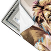 Led Wandbild Loewe Koenig Der Tiere Hochformat Materialvorschau