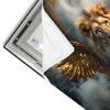 Led Wandbild Loewe Mit Goldenen Fluegeln Querformat Materialvorschau