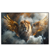 Led Wandbild Loewe Mit Goldenen Fluegeln Querformat Produktvorschau Frontal