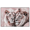 Led Wandbild Loewen Harmonie In Pastell Querformat Produktvorschau Frontal