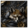 Led Wandbild Luxurioeser Fuchs Mit Blumen Quadrat Produktvorschau Frontal