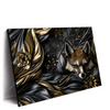Led Wandbild Luxurioeser Fuchs Mit Blumen Querformat Produktvorschau Seitlich