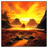 Led Wandbild Magische Steinlandschaft Im Meer Quadrat Produktvorschau Frontal