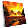 Led Wandbild Magische Steinlandschaft Im Meer Quadrat Produktvorschau Seitlich
