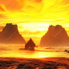 Led Wandbild Magische Steinlandschaft Im Meer Querformat Zoom