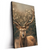 Led Wandbild Magischer Hirsch Im Waldrand Hochformat Produktvorschau Seitlich