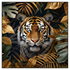 Led Wandbild Majestaetischer Tiger Im Dschungel Quadrat Produktvorschau Frontal