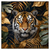 Led Wandbild Majestaetischer Tiger Im Dschungel Quadrat Produktvorschau Frontal