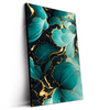 Led Wandbild Marmor Blueten In Tuerkis Gold Hochformat Produktvorschau Seitlich