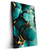 Led Wandbild Marmor Blueten In Tuerkis Gold Hochformat Produktvorschau Seitlich