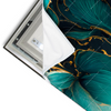Led Wandbild Marmor Blueten In Tuerkis Gold Querformat Materialvorschau