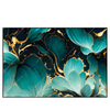 Led Wandbild Marmor Blueten In Tuerkis Gold Querformat Produktvorschau Frontal
