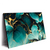 Led Wandbild Marmor Blueten In Tuerkis Gold Querformat Produktvorschau Seitlich
