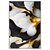 Led Wandbild Marmor Blueten In Weiss Gold Hochformat Produktvorschau Frontal