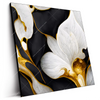 Led Wandbild Marmor Blueten In Weiss Gold Quadrat Produktvorschau Seitlich