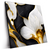 Led Wandbild Marmor Blueten In Weiss Gold Quadrat Produktvorschau Seitlich