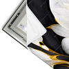 Led Wandbild Marmor Blueten In Weiss Gold Querformat Materialvorschau