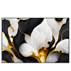 Led Wandbild Marmor Blueten In Weiss Gold Querformat Produktvorschau Frontal