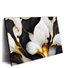 Led Wandbild Marmor Blueten In Weiss Gold Querformat Produktvorschau Seitlich