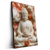 Led Wandbild Meditierender Buddha Mit Blueten Hochformat Produktvorschau Seitlich