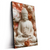 Led Wandbild Meditierender Buddha Mit Blueten Hochformat Produktvorschau Seitlich