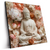 Led Wandbild Meditierender Buddha Mit Blueten Quadrat Produktvorschau Seitlich