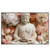 Led Wandbild Meditierender Buddha Mit Blueten Querformat Produktvorschau Frontal