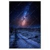 Led Wandbild Milchstrasse Ueber Einem Feldweg Hochformat Produktvorschau Frontal