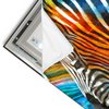 Led Wandbild Modernes Buntes Zebra Querformat Materialvorschau