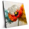 Led Wandbild Mohnblume Im Farbnebel Quadrat Produktvorschau Seitlich