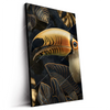 Led Wandbild Monstera Und Tukan Gold Hochformat Produktvorschau Seitlich