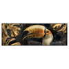 Led Wandbild Monstera Und Tukan Gold Panorama Produktvorschau Frontal
