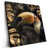 Led Wandbild Monstera Und Tukan Gold Quadrat Produktvorschau Seitlich