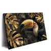 Led Wandbild Monstera Und Tukan Gold Querformat Produktvorschau Seitlich