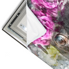 Led Wandbild Mops Blumen Querformat Materialvorschau
