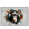 Led Wandbild Musikalischer Affe Querformat Produktvorschau Frontal