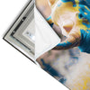 Led Wandbild Nashorn Farben Der Wildness Quadrat Materialvorschau