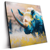 Led Wandbild Nashorn Farben Der Wildness Quadrat Produktvorschau Seitlich