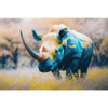 Led Wandbild Nashorn Farben Der Wildness Querformat Motivvorschau