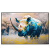Led Wandbild Nashorn Farben Der Wildness Querformat Produktvorschau Frontal